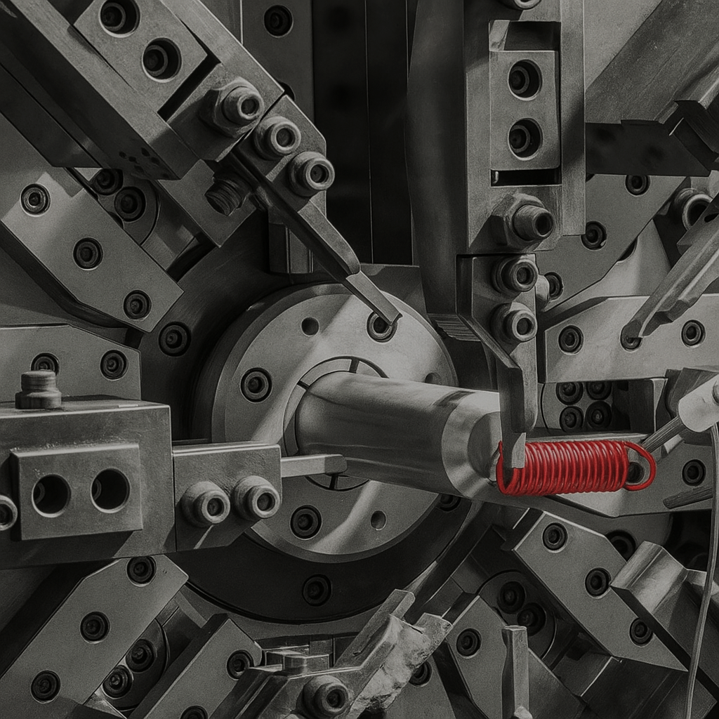 Spring coiling machines