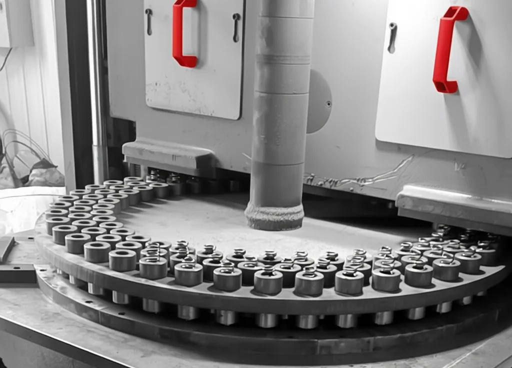 Spring-end grinding machines