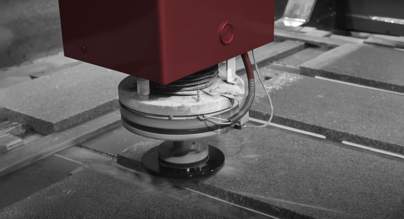 Bridge-type stone polishing machines