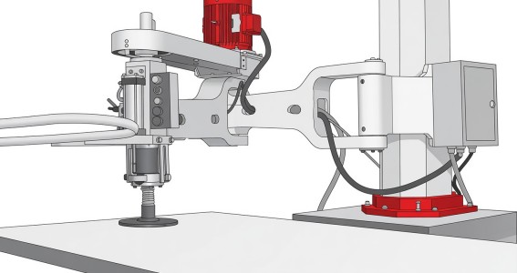 Radial-arm stone polishing machines